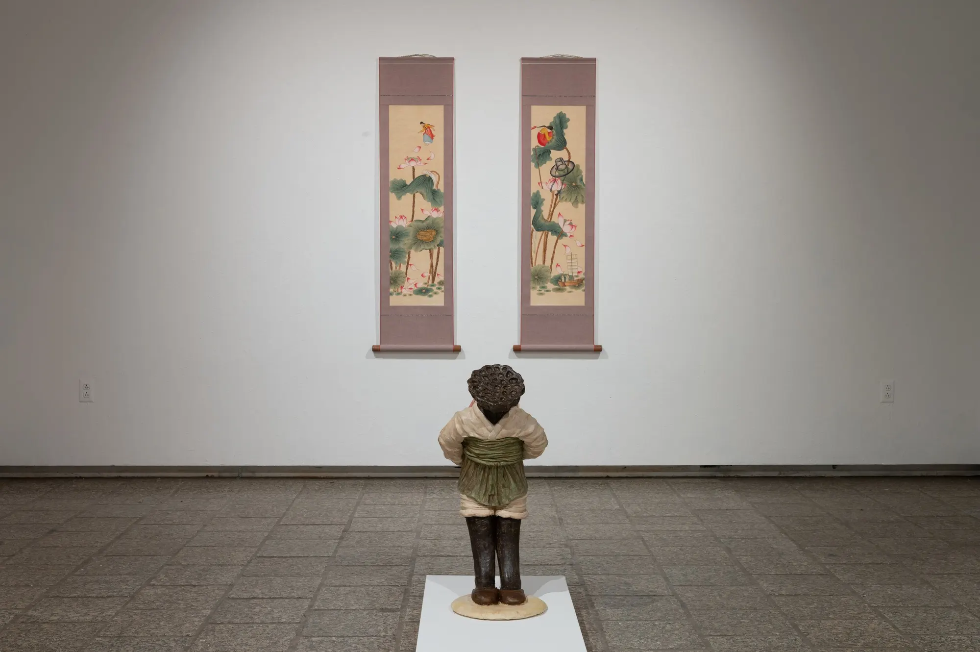Did I Jump, or Was I Pushed to be a Filial Daughter?, 2025, Korean Pigment on Korean Mulberry Paper, 15 x 58 in each — view 7 of 7